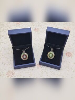 Djoy 925 Sterling Silver Ethiopian Welo Opal Pendant Necklace Lot 2